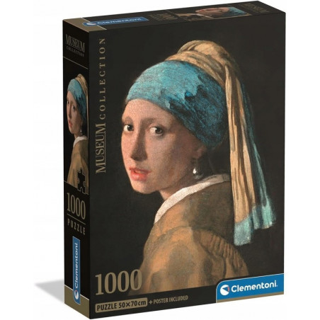 Clementoni Puzzle 1000 pieces Johannes Vermeer Fille à la perle