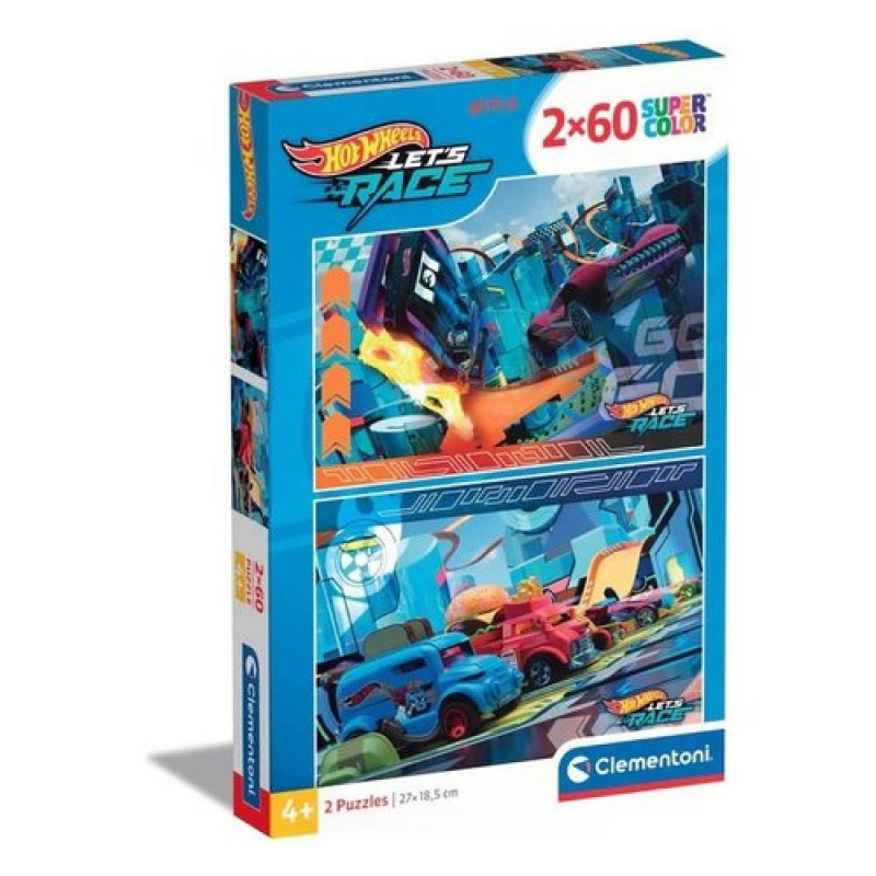 Puzzle Clementoni 2x60 Pieces Hot Wheels
