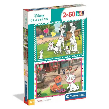 Puzzle Clementoni 2x60 Pieces Disney Classique