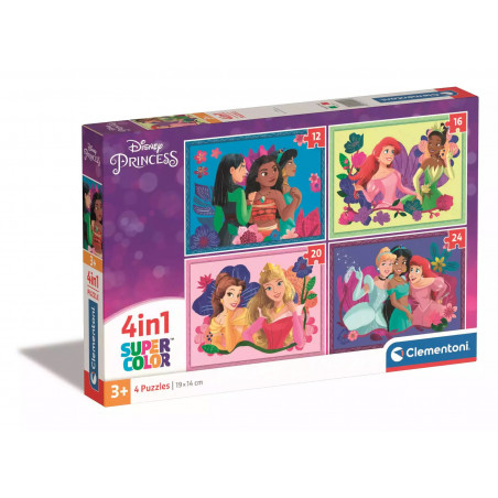 Puzzle Clementoni 4 en 1 Pieces Disney