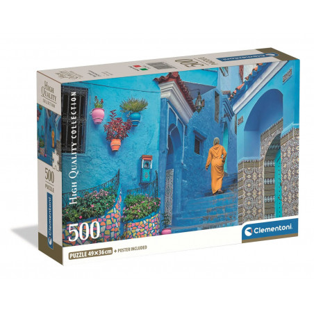 Puzzle Clementoni 500 Pieces Blue Street ChefChaouen