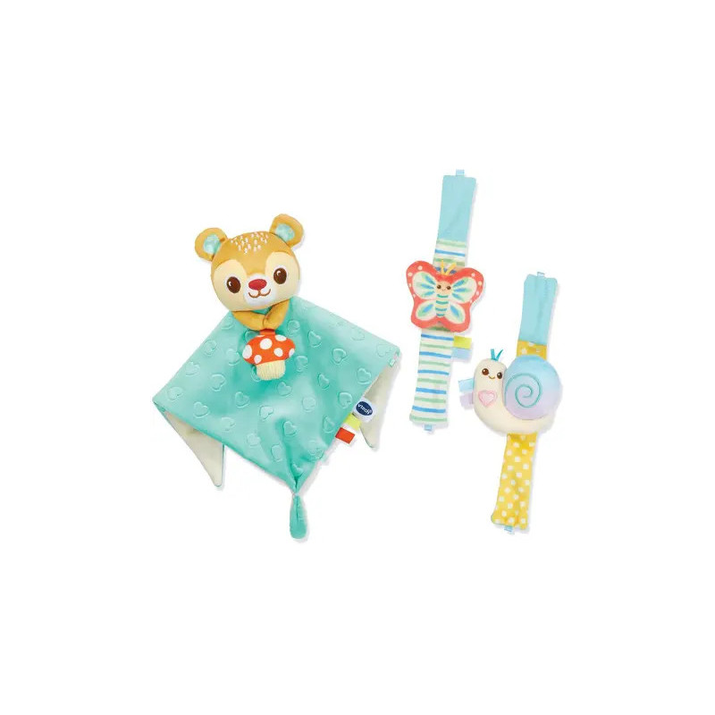 Vtech Coffret de Naissance Toudoux Doudou et Bracelets hochets
