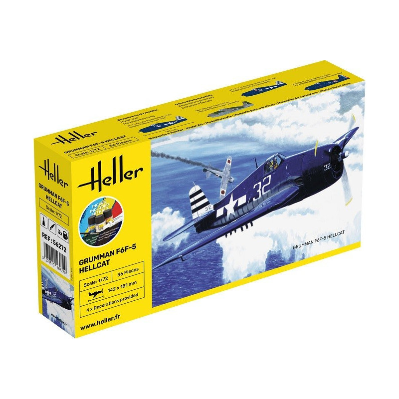 Heller Starter KIT 1 72 Grumman F6F Hellcat