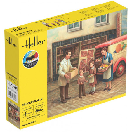 Heller Kit personnage 1.24 Grocer Family
