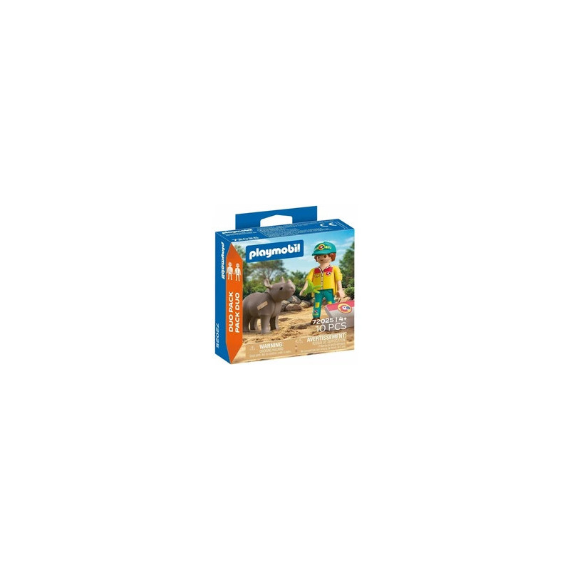 Playmobil 72025 Soigneur et Rhinoceros