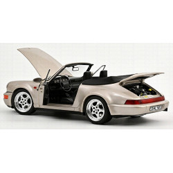 Norev Porsche 911 Turbo Look Cabriolet 1992 Argent Zermatt métallisé 1 18