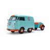 Solido 1 18 Vw T1 Samba Bus 1962 Cool Combi Gulf avec remorque