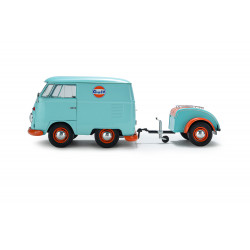 Solido 1 18 Vw T1 Samba Bus 1962 Cool Combi Gulf avec remorque