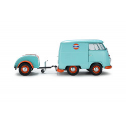 Solido 1 18 Vw T1 Samba Bus 1962 Cool Combi Gulf avec remorque