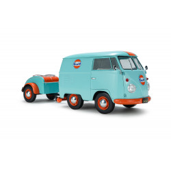 Solido 1 18 Vw T1 Samba Bus 1962 Cool Combi Gulf avec remorque