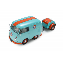 Solido 1 18 Vw T1 Samba Bus 1962 Cool Combi Gulf avec remorque