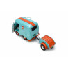 Solido 1 18 Vw T1 Samba Bus 1962 Cool Combi Gulf avec remorque