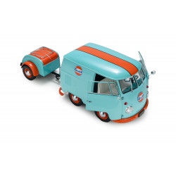 Solido 1 18 Vw T1 Samba Bus 1962 Cool Combi Gulf avec remorque