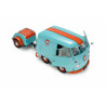 Solido 1 18 Vw T1 Samba Bus 1962 Cool Combi Gulf avec remorque