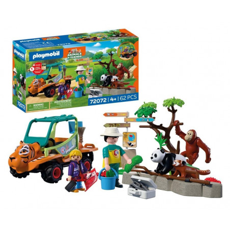 Playmobil Gardien de zoo et véhicule