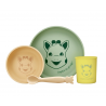 SET REPAS SILICONE PASTEL SOPHIE LA GIRAFE