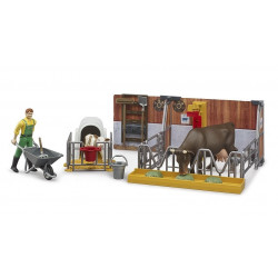 BRUDER COFFRET  FERMIER AVEC FIGURINES