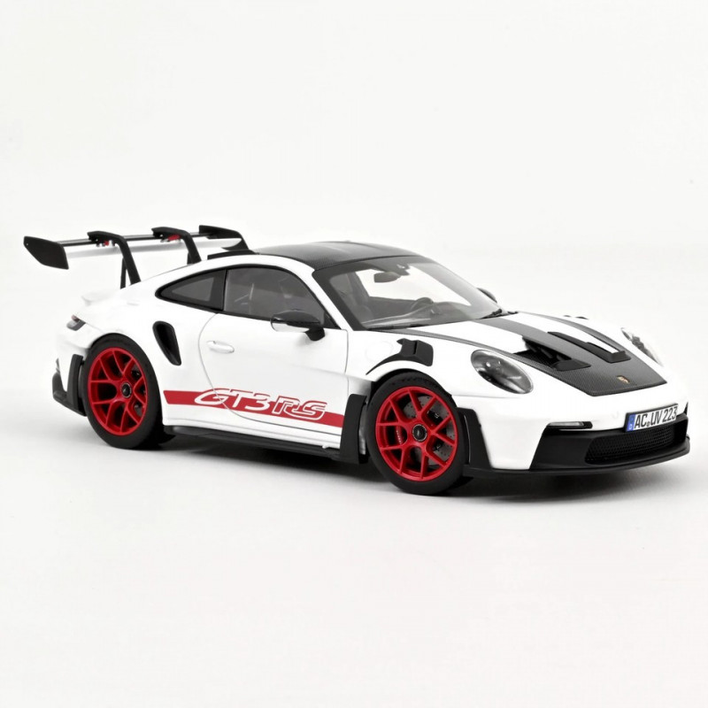 Norev 1.18 Porsche 911 Gt3 Rs Pack Blanc Strip Rouge