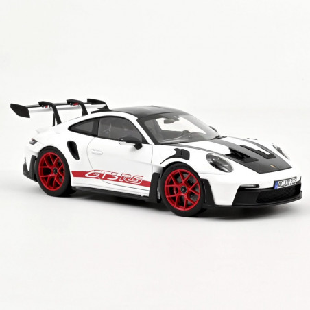 Norev 1.18 Porsche 911 Gt3 Rs Pack Blanc Strip Rouge