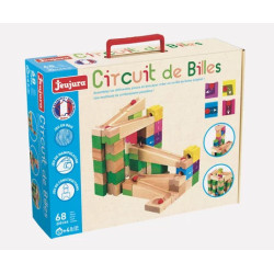 Jeujura Bois  CIRCUIT DE BILLES - 68 PIECES