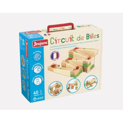 Jeujura Bois CIRCUIT DE BILLES - 40 PIECES