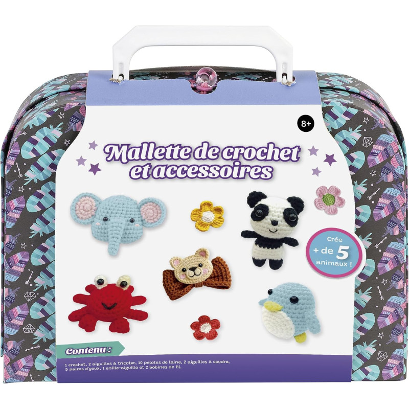 Malette crochet et accessoires animaux,