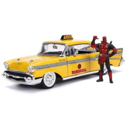 Jada 1 24 Taxi et Deadpool Chevrolet Bel Air 1957
