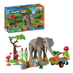 Playmobil Elephant et soigneur