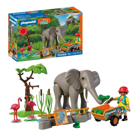 Playmobil Elephant et soigneur