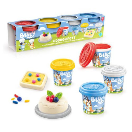 Bluey Pate à modeler Pack de 4 pots