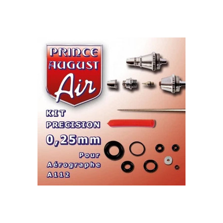 Set aerographe precision 0.25mm buse aiguille joint a112