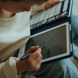 Kidiwolf Tablette à dessein Lcd Galaxie