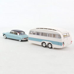 Norev 1 18 Citroen Ds bleu + carvanne