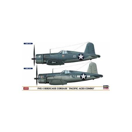 Hasegawa 1 72 F4U-1 Birdcage Corsair Pacific Aces Combo