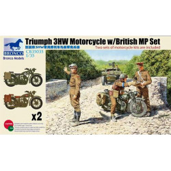 Bronco 1 35 Triumph 3HW Motorcycle w British
