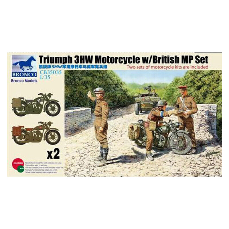 Bronco 1 35 Triumph 3HW Motorcycle w British