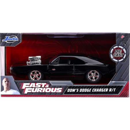 JADA 97042 DODGE CHARGER R/T STREET BLACK FF 1970 1 32
