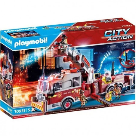 CAMION DE POMPIERS AVEC ÉCHELLE