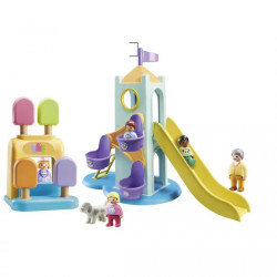 AIRE DE JEUX AVEC TOBOGGAN GÉANT 1.2.3