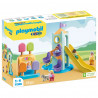AIRE DE JEUX AVEC TOBOGGAN GÉANT 1.2.3