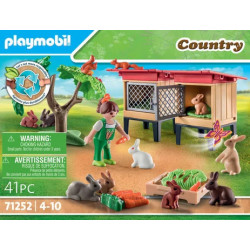 Playmobil ENFANT AVEC ENCLOS ET LAPINS