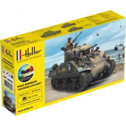 Heller Starter KIT 1 72 Sherman M4A2 division Leclerc