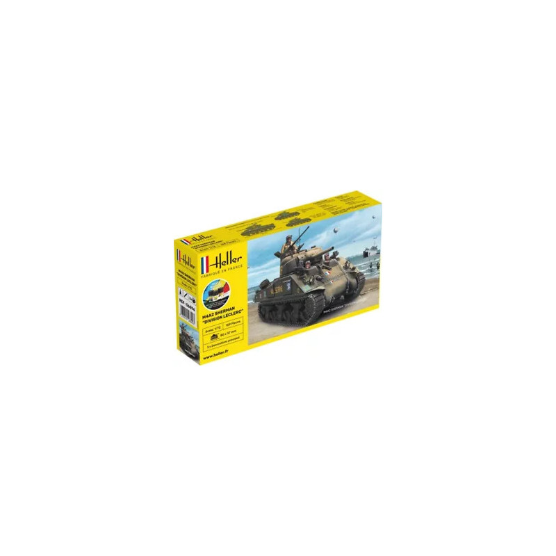 Heller Starter KIT 1 72 Sherman M4A2 division Leclerc
