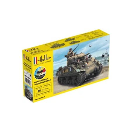 Heller Starter KIT 1 72 Sherman M4A2 division Leclerc