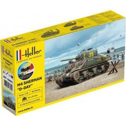 Heller Starter KIT 1 72 Char Sherman D Day