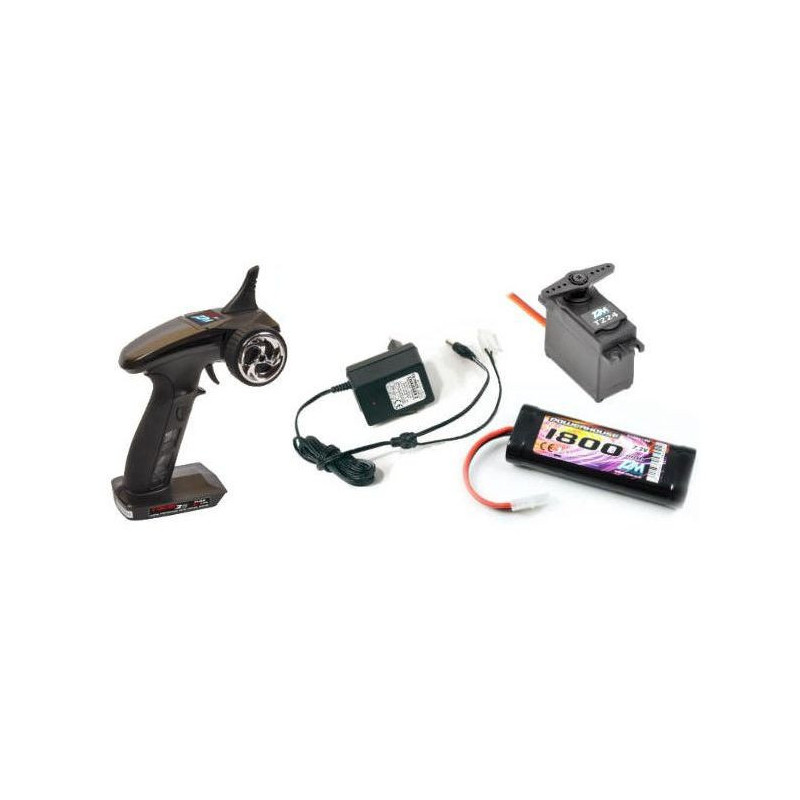 Lot Racer 3s comprenant radio, servo Aq et chargeur Nimh 1800