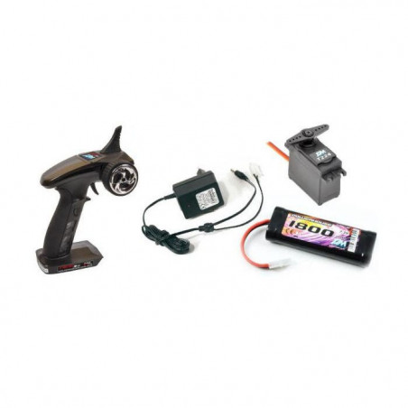 Lot Racer 3s comprenant radio, servo Aq et chargeur Nimh 1800
