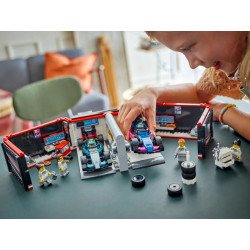 LEGO garage F1 avec voiture